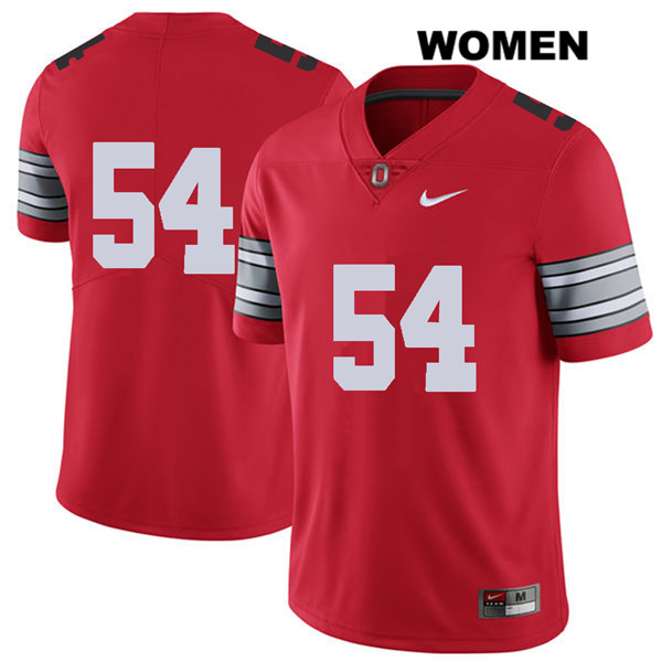 Ohio State Buckeyes Women's Tyler Friday #54 Red Authentic Nike 2018 Spring Game No Name College NCAA Stitched Football Jersey PN19A55VL